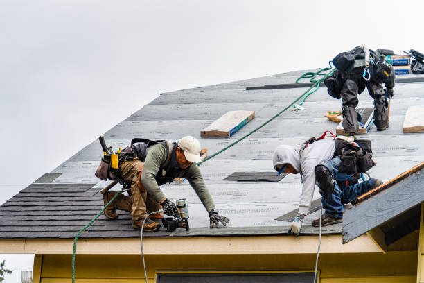 Professional Gutter Installation technician working in Winterset, IA